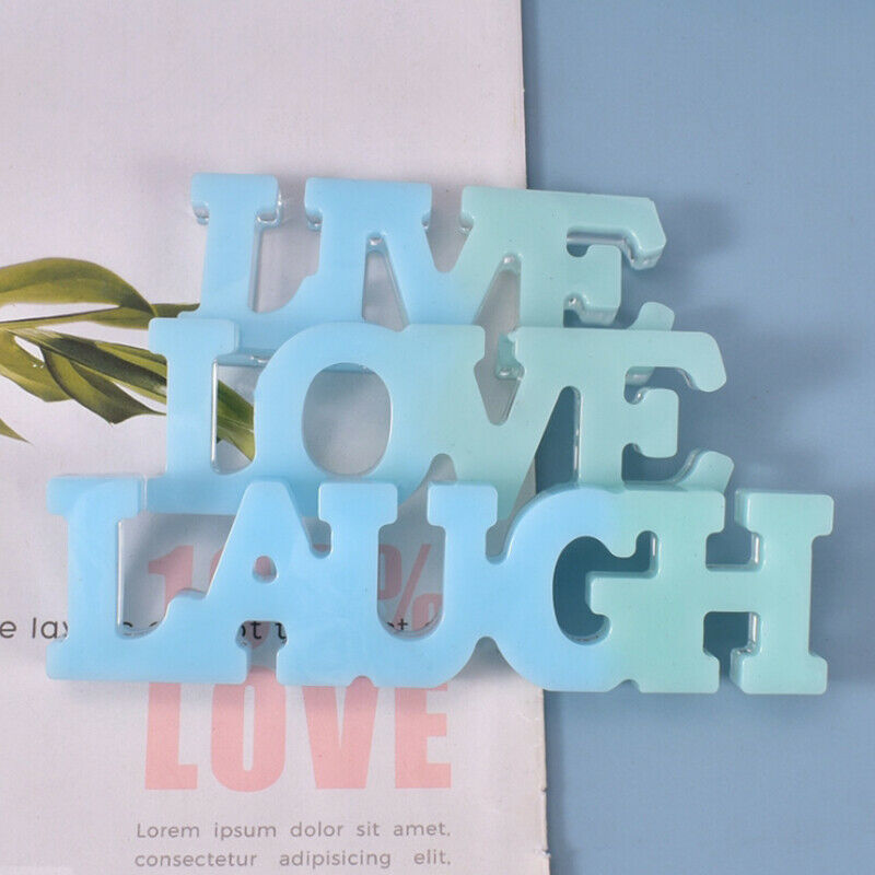 Live Love Laugh English Words Silicone Mold DIY Table Sign Decoration Art.l8