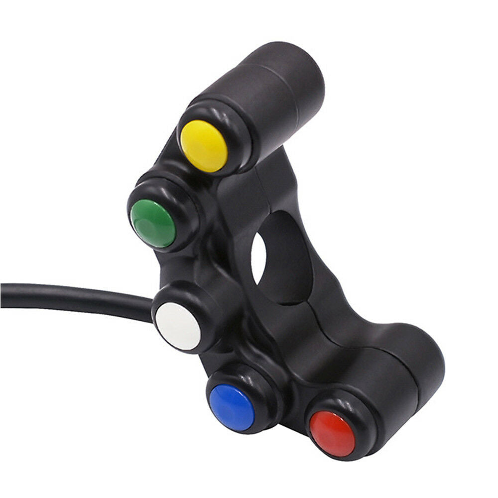 5 Button Universal Motorbike Quad ATV Switch Unit 22mm Handlebar Lights Horn