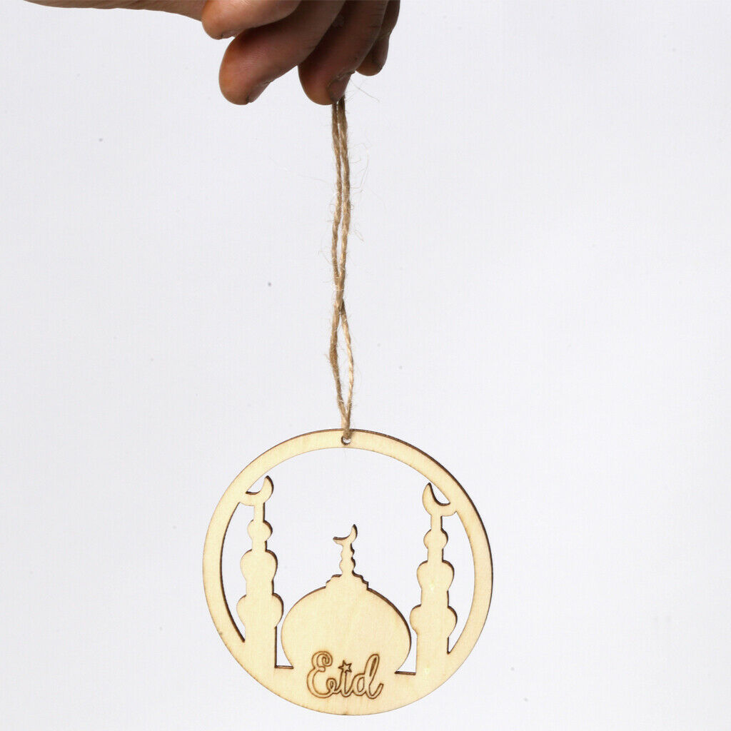 10Pieces Wood DIY Pendant Wood Hanging Decor Party Wedding Supply