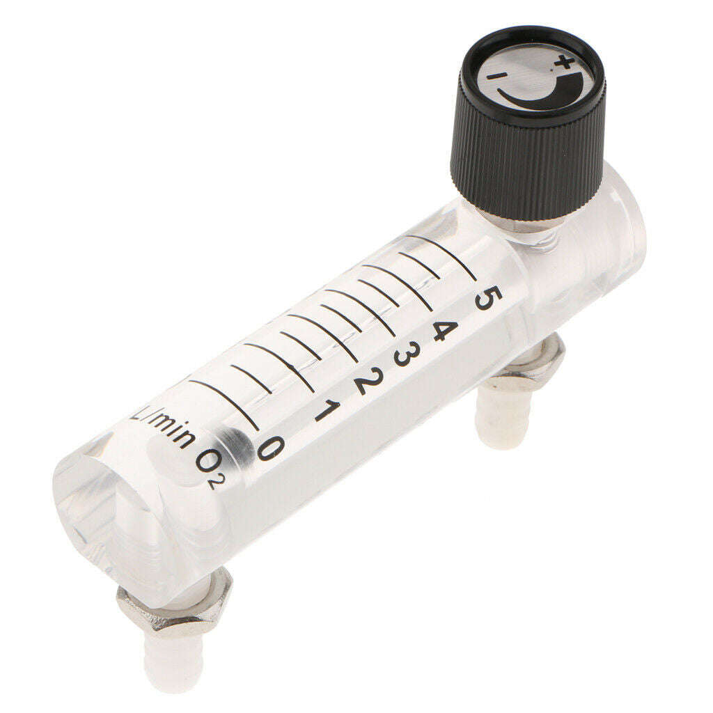 2x 0-5LPM Oxygen Gas Air Flow Meter Flowmeter Device Supplies with Valve