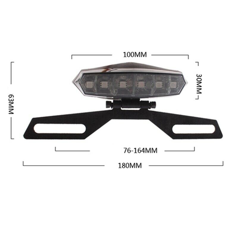 Motorcycle LED Tail Light Turn Signal Rear Brake Light Motorcycle License PlatB4