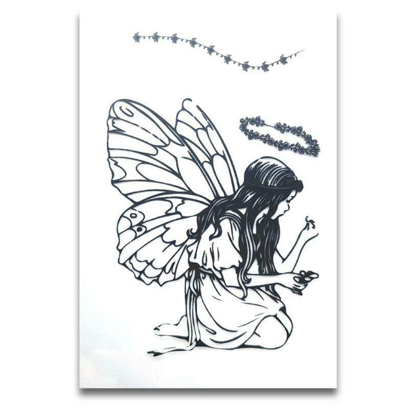Wreath Fairy Silicone Clear Seal Stamp DIY Scrapbooking Embossing Photo Album