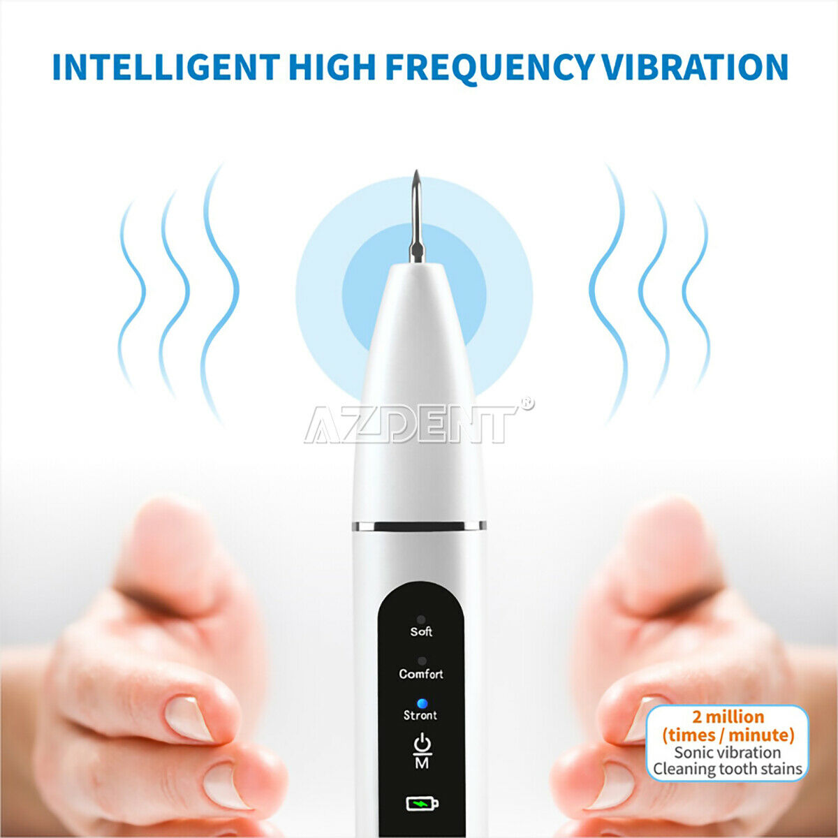 Portable Ultrasonic Tooth Cleaner 3 Modes USB Removal of Calculus Waterproof