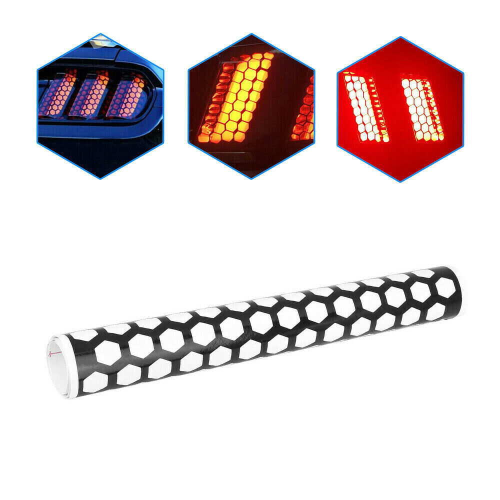 Car Rear Tail Light Honeycomb Stickers Exterior Accessory Taillight Lamp Cover
