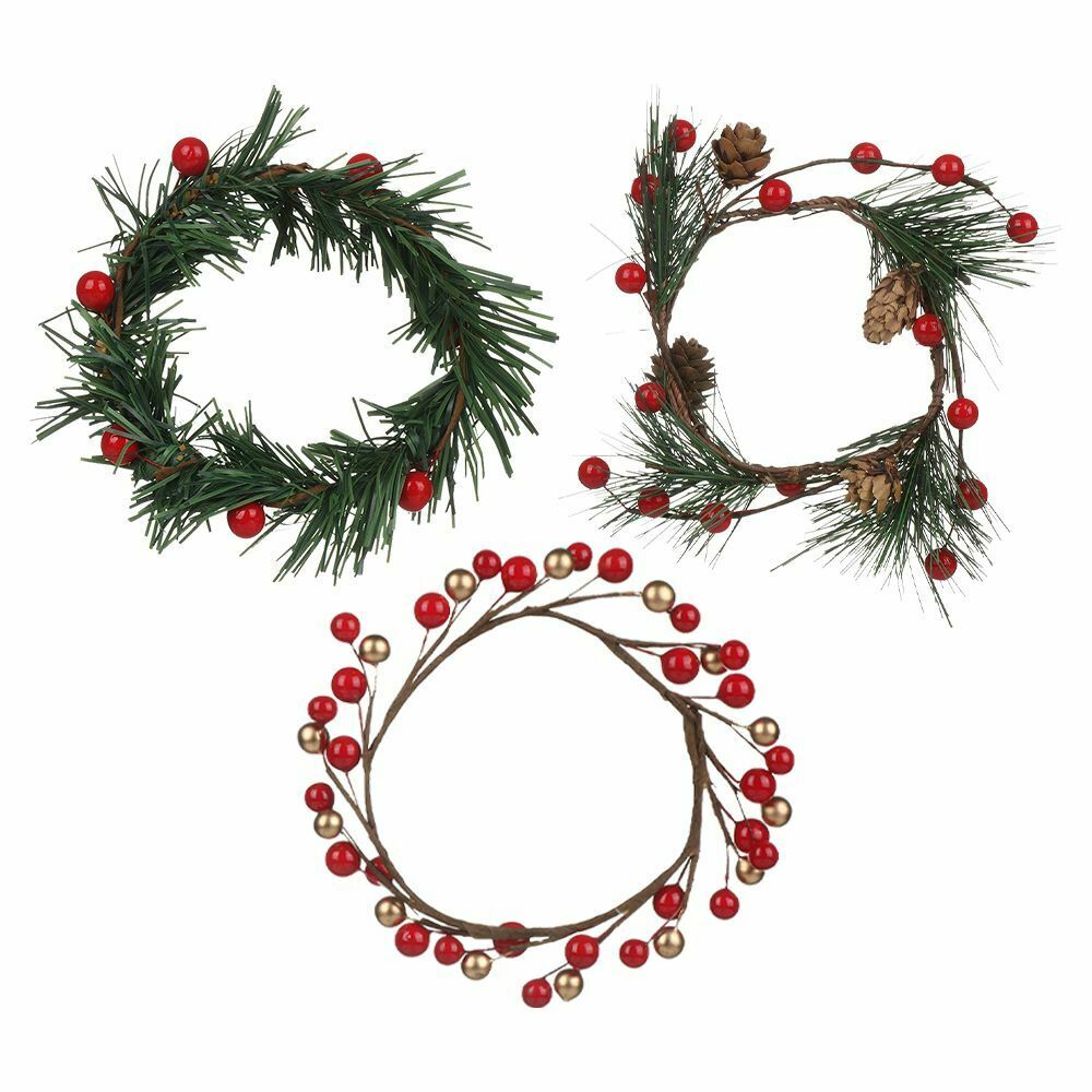 Pine Cone Berry Wreath Christmas Wreath Artificial Garlands Hanging Ornaments