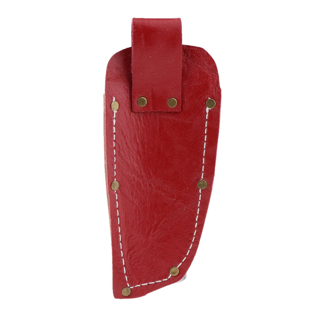Leather Sheath Pouch Holder Gardening Tool for Pruning Plier Shears Red
