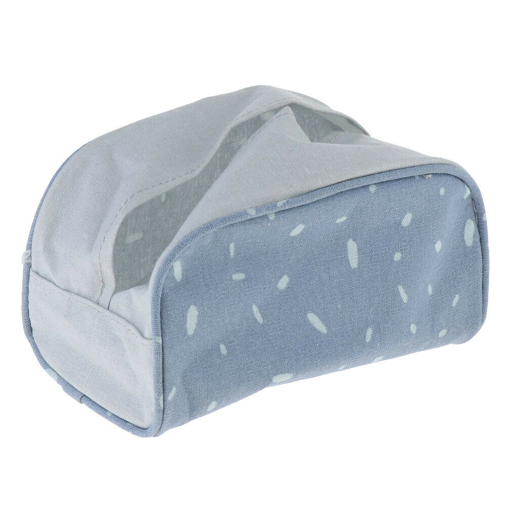 Travel Canvas Tissue Box Napkins Storage Holder for Home Car Woad