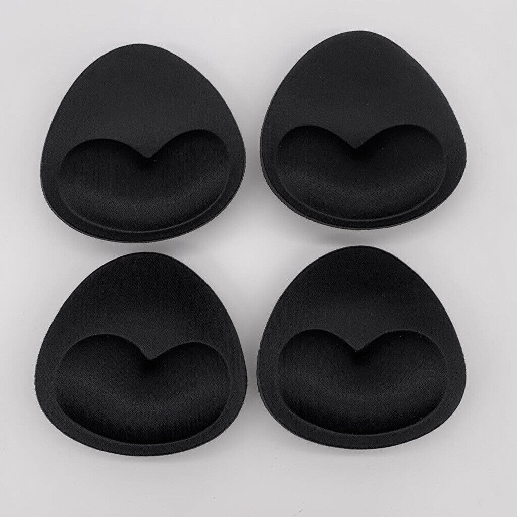2X 2 Pairs Female Bra Pad Inserts Push Up Sponge for Swimwear Sportwear Black