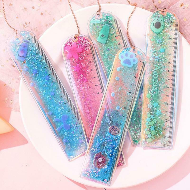 Premium Plastic Ruler Cute Cartoon Mathematics Ruler Measuring Range 0-15cm