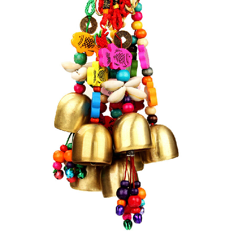 one National Copper Bell Mobile Wind Chime Home Yard Garden Outdoor Living Decor