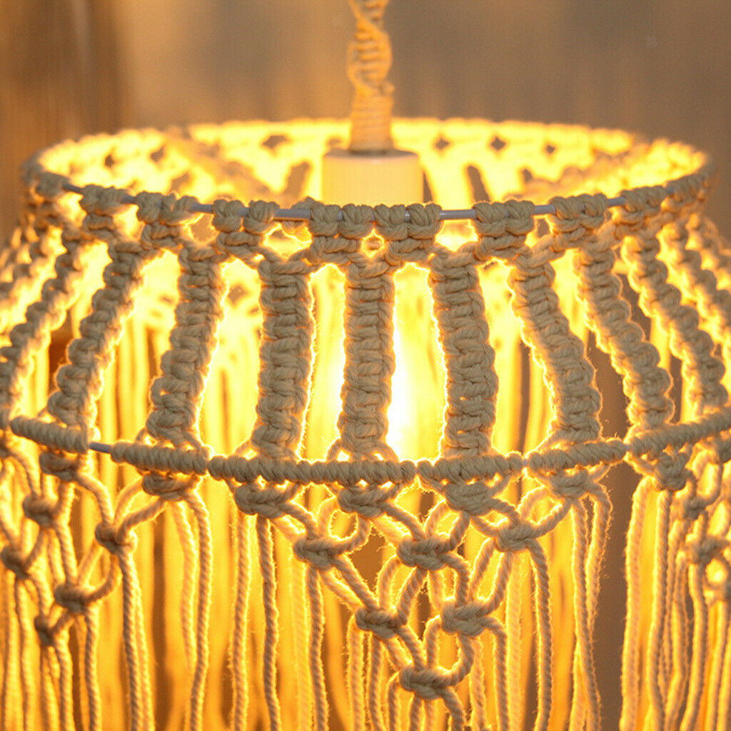 Macrame Lampshade Tapestry Chandelier Ceiling Pendants Light Shade for Decor