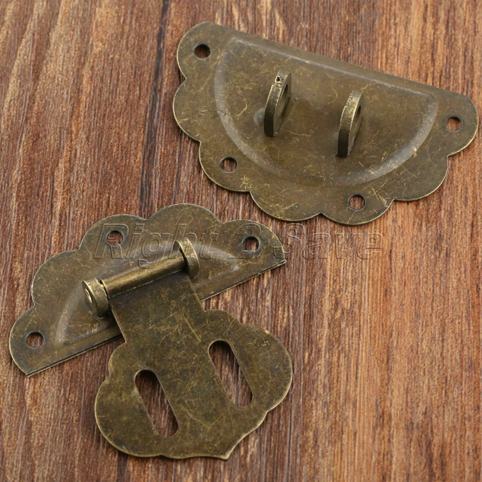 58mm Round Latch Hasp Pad Cabinet Wine Case Jewelry Box Clasp Buckle Hardware