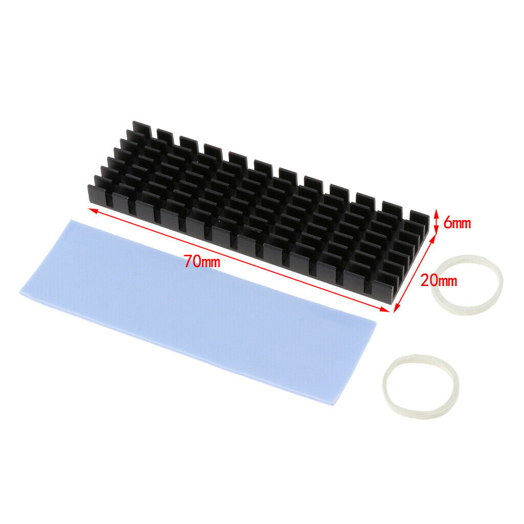 2 lot M.2 NGFF NVMe 2280 SSD Aluminum Heat Sink Cooler Heatsink Radiator