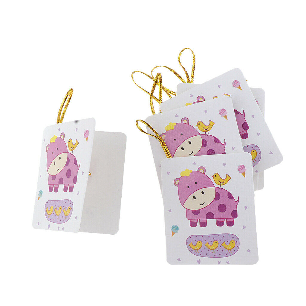 216 Pieces Cartoon Animal Message Note Cards Hanging Gift Card Party Supply