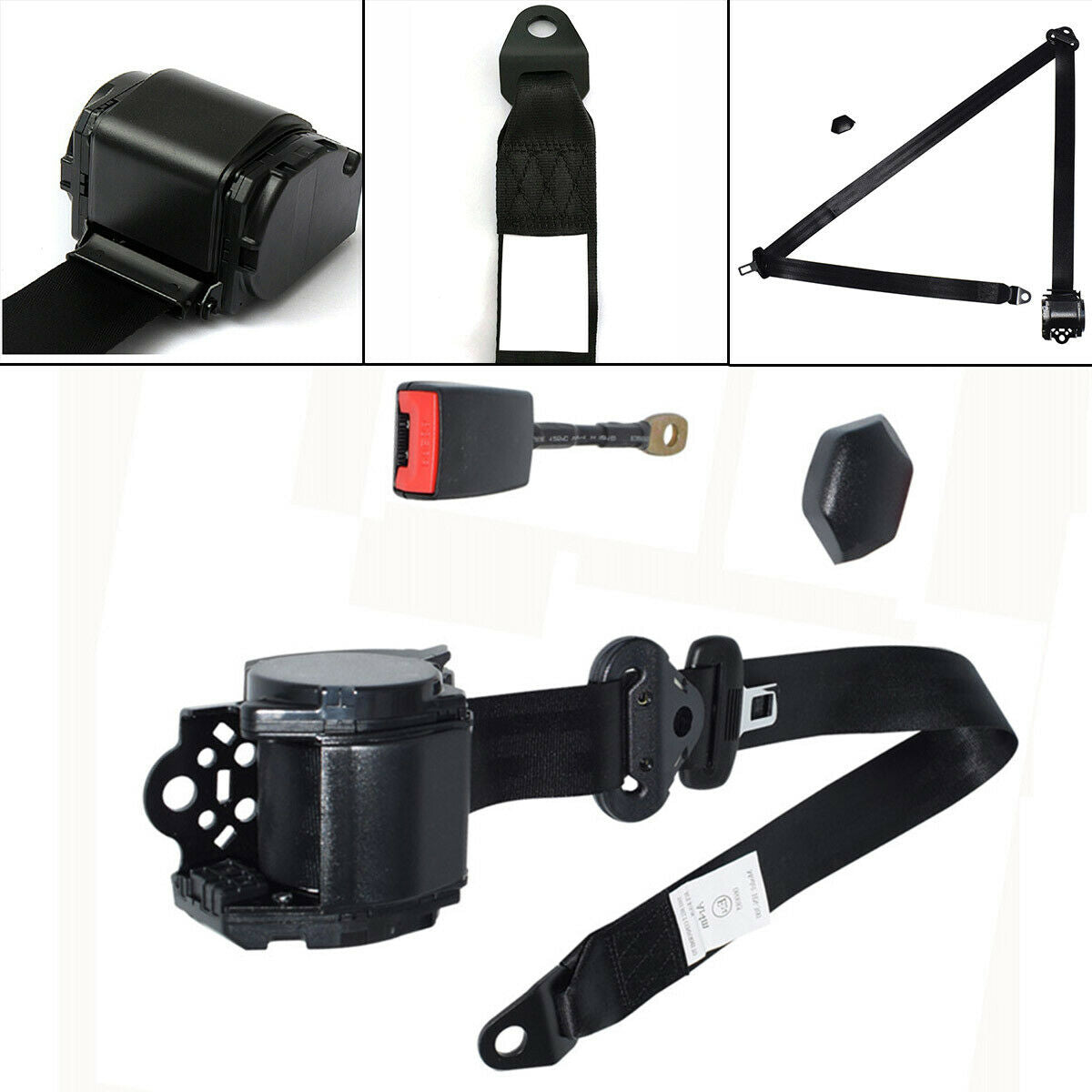 Adjustable Seat Belt Car Truck 3 Point Short Iron Rod Steel Wire Buckle Belt
