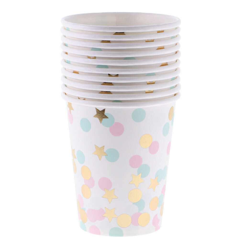 80pcs Paper Disposable Cups & Plate Tableware Dinnerware for BBQ Catering