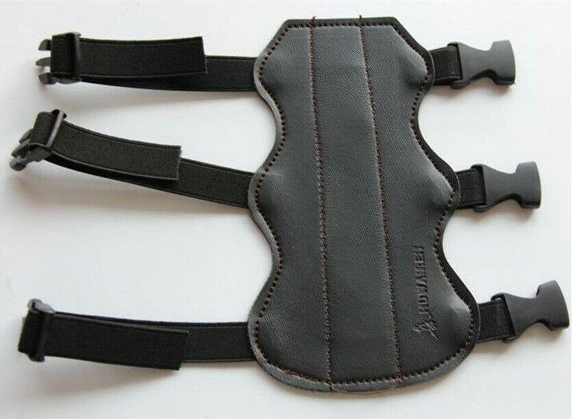 7.5‘’ Archery Shooting Leather Guard Forearm Protect Pad Adjustable Strap Glove
