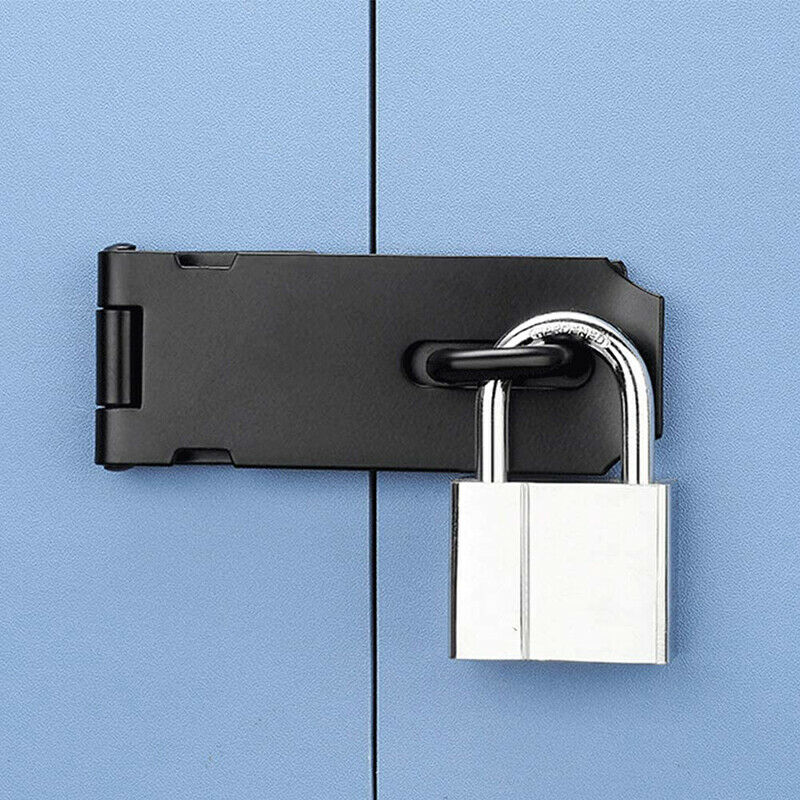 Stainless Steel Black Padlock Hasp Accessories Anti-theft Door Lock Padlock HN