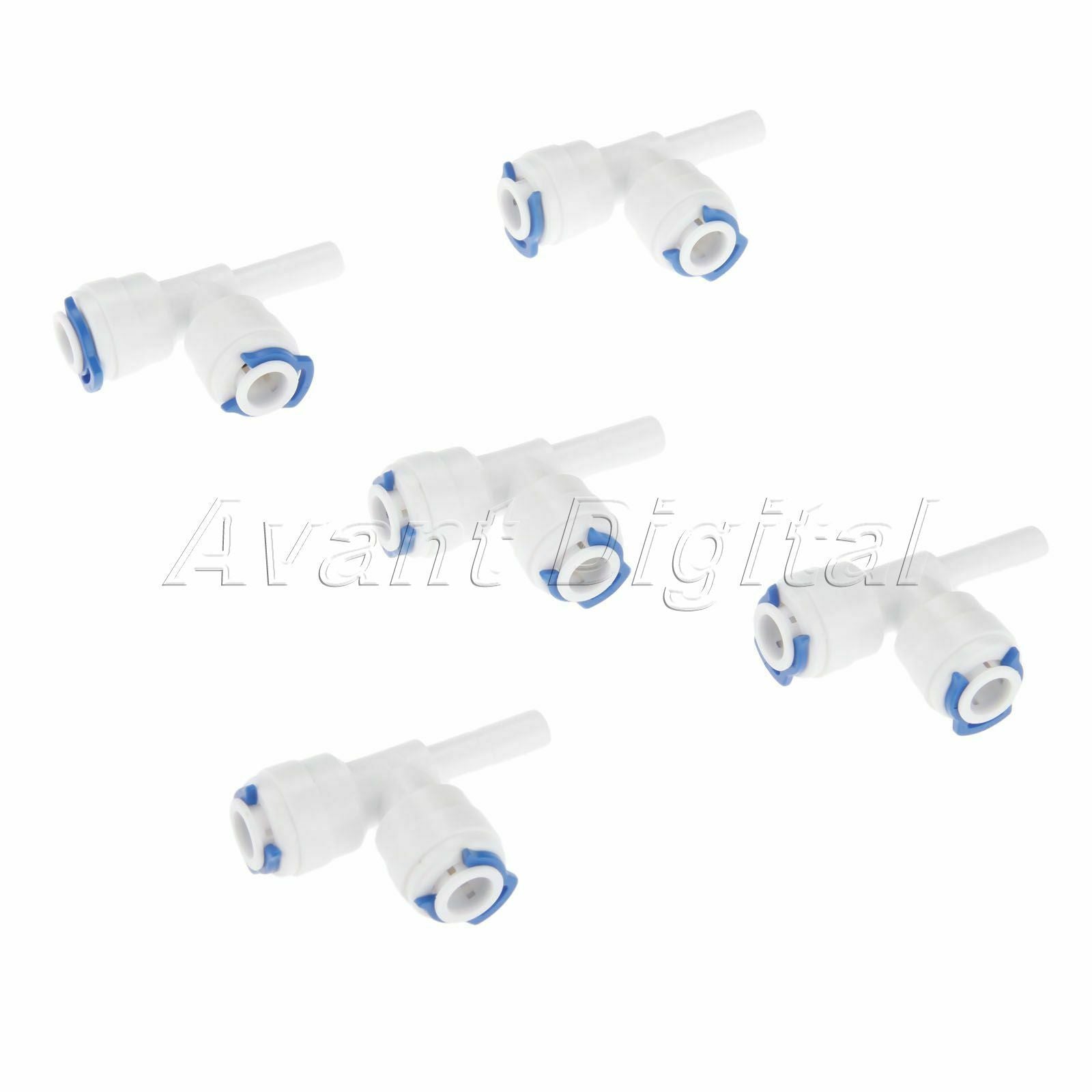 5x T Shape Water Purifiers Filters Connectors RO System Fortings 1/4" OD Hose