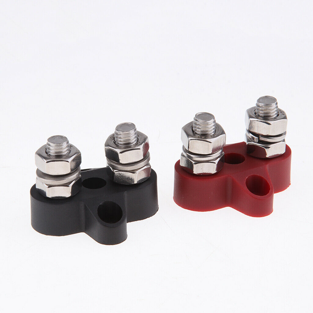 Pair Buss Bar Heavy Duty M8+M8 Terminal Positive Bus Bar Terminal Block Boat