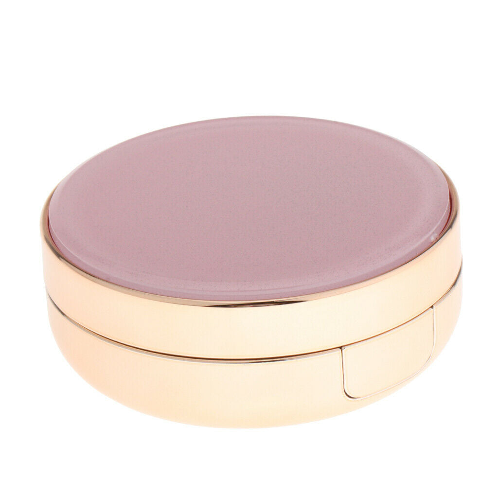 Pink Air Cushion Puff Case Container Cosmetic Blush BB CC Box w/ Mirror