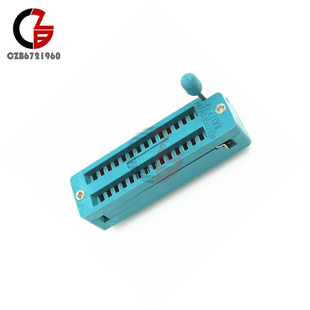 2PCS Universal 28P 28-Pin Narrow Body ZIF Test DIP-28 IC Socket Connector