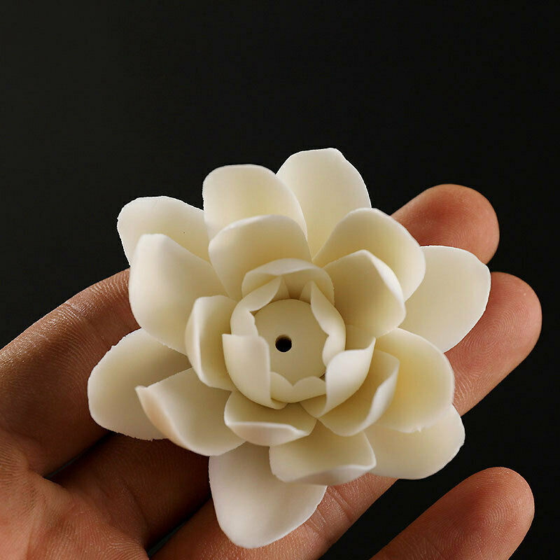 Lotus Incense Burner Stick Holder Tea Ornaments Home Fragrance Stand Decor DIY