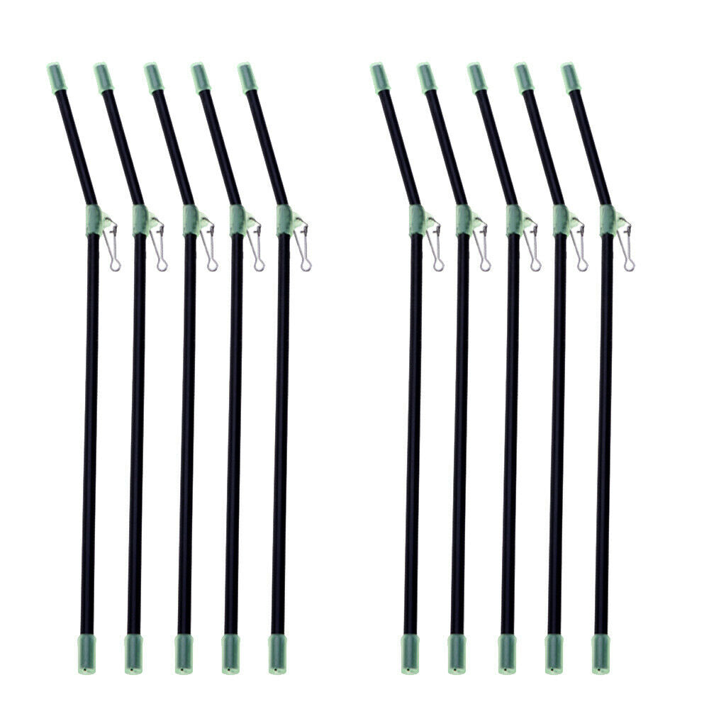10Pcs Anti  Booms with Snap, Luminous Fishing Rig Bent Booms 22cm