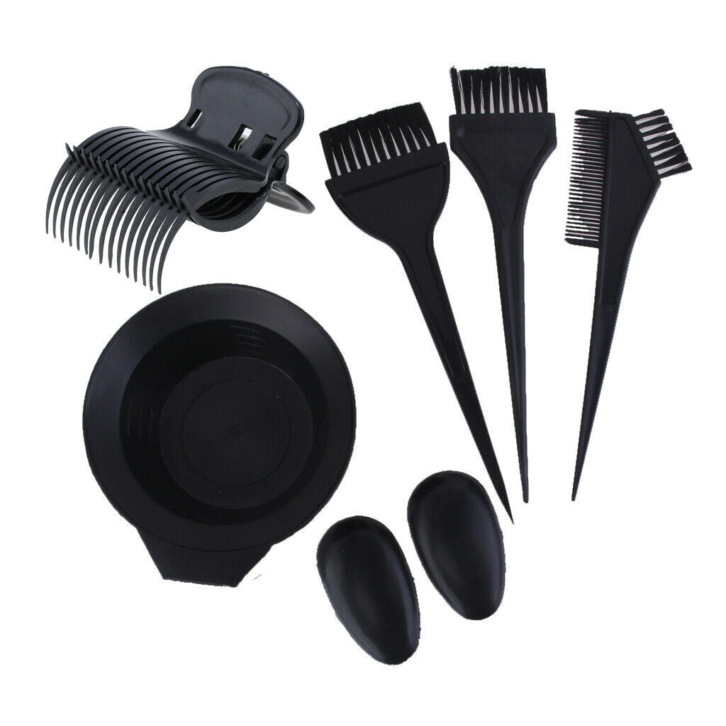 Pro Hair Coloring Dyeing Kit Color Brush Clips Salon Tint Hairdressing Tool