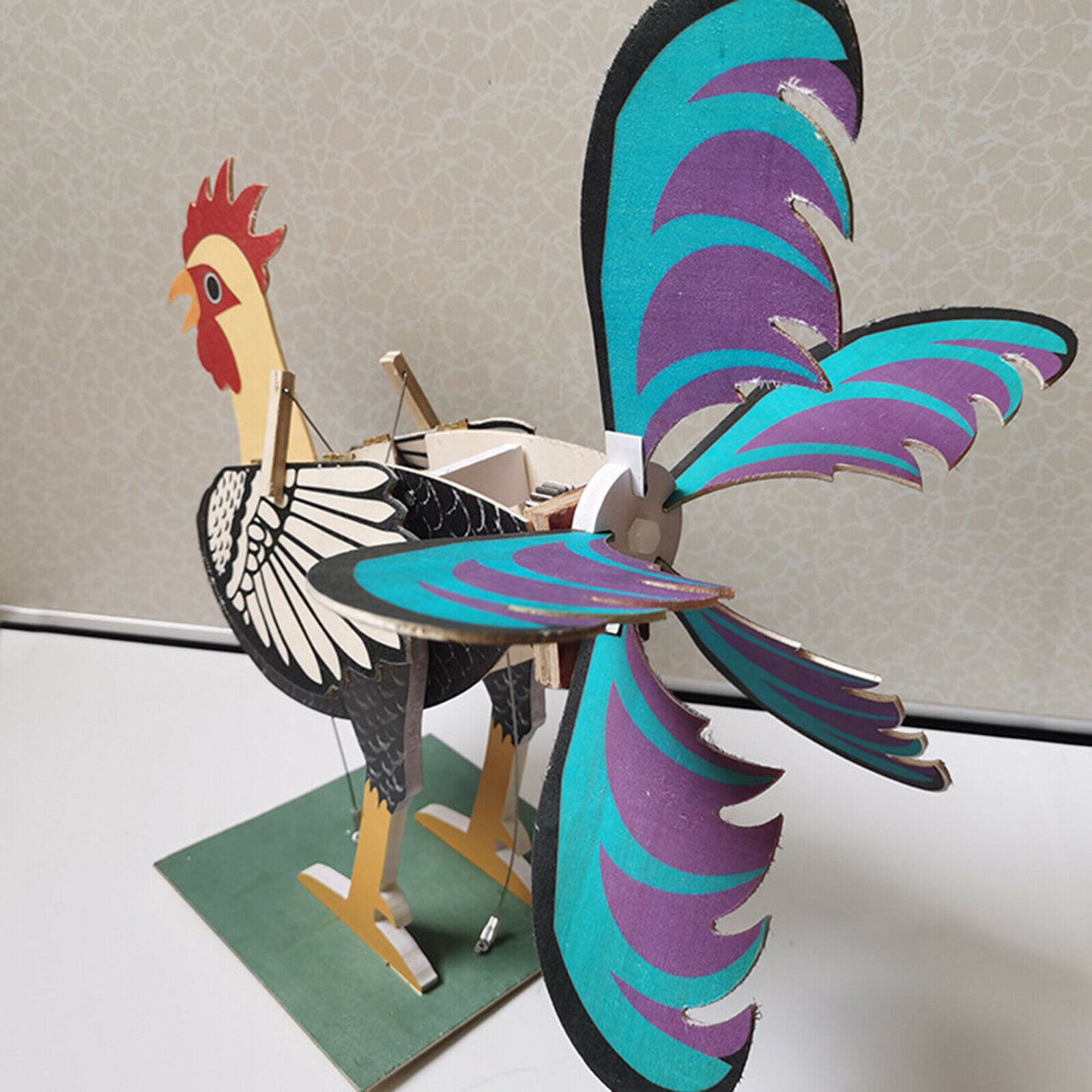 Garden Yard Rooster Windmill Statue for Yard Courtyard Decor Ornaments Gifts