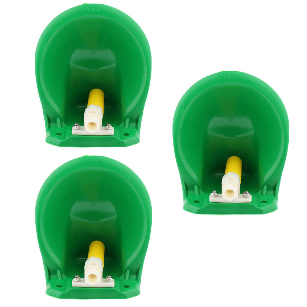 3 Packs Automatic Water Dispenser Waterer Bowl for Sheep Goat Cattle Calves