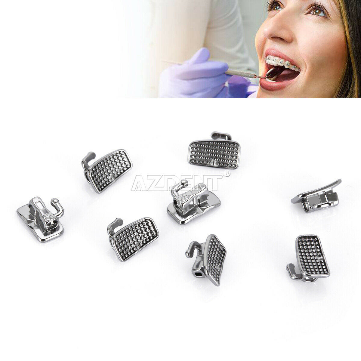 5X Dental 1st Molar Bondable Buccal Tube Non-Convertible MBT.022 Monoblock
