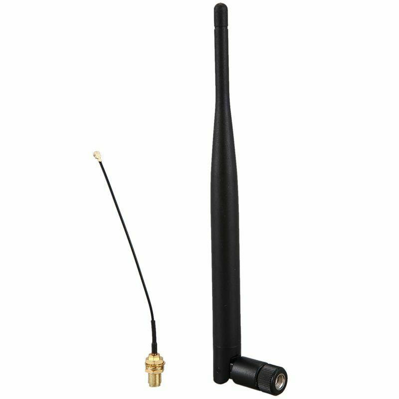 433Mhz Antenna 5Dbi GSM RP-SMA Plug Rubber Waterproof Loan Antenna + IPX to SMO5