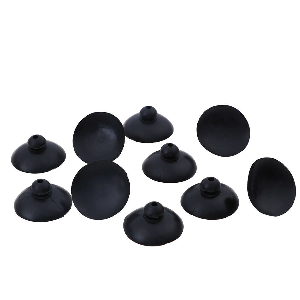 10pcs Black Soft Silicone Suction Cup Clip Sucker Holder Fish Aquarium Tank Tt