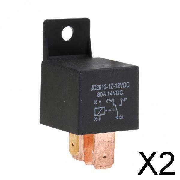 2X 12V 5 PIN Car Truck Automotive 80 AMP SPDT Change Over Relay with Bracket