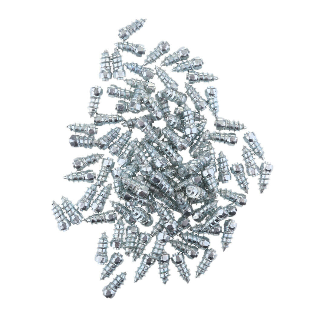 100pcs Alloy Motorcycle Car Tire Anti-slip Stud Screws Snow Spikes H15 15mm