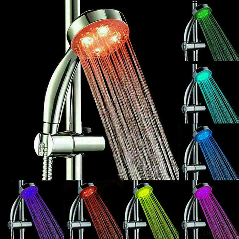 Colorful Shower Head Home Bathroom 7 Colors Auto Changing LED Glow Light