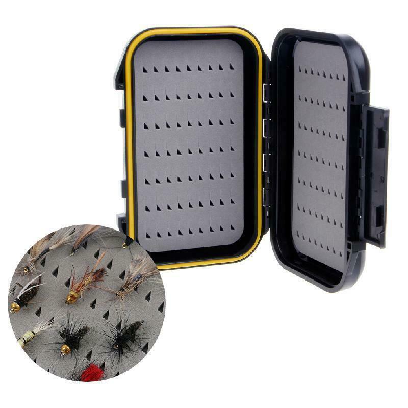 Portable Waterproof Fly Fishing Lure Bait Trout Flies Storage Box Case Container