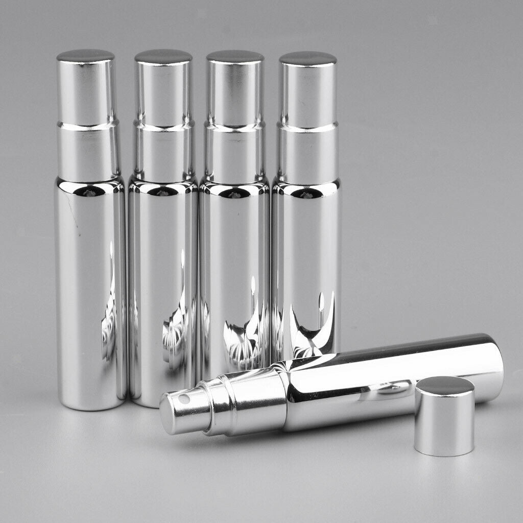 10Set Glass Empty Bottles Refillable Spray Atomizer Liquid Fine Mist Pump