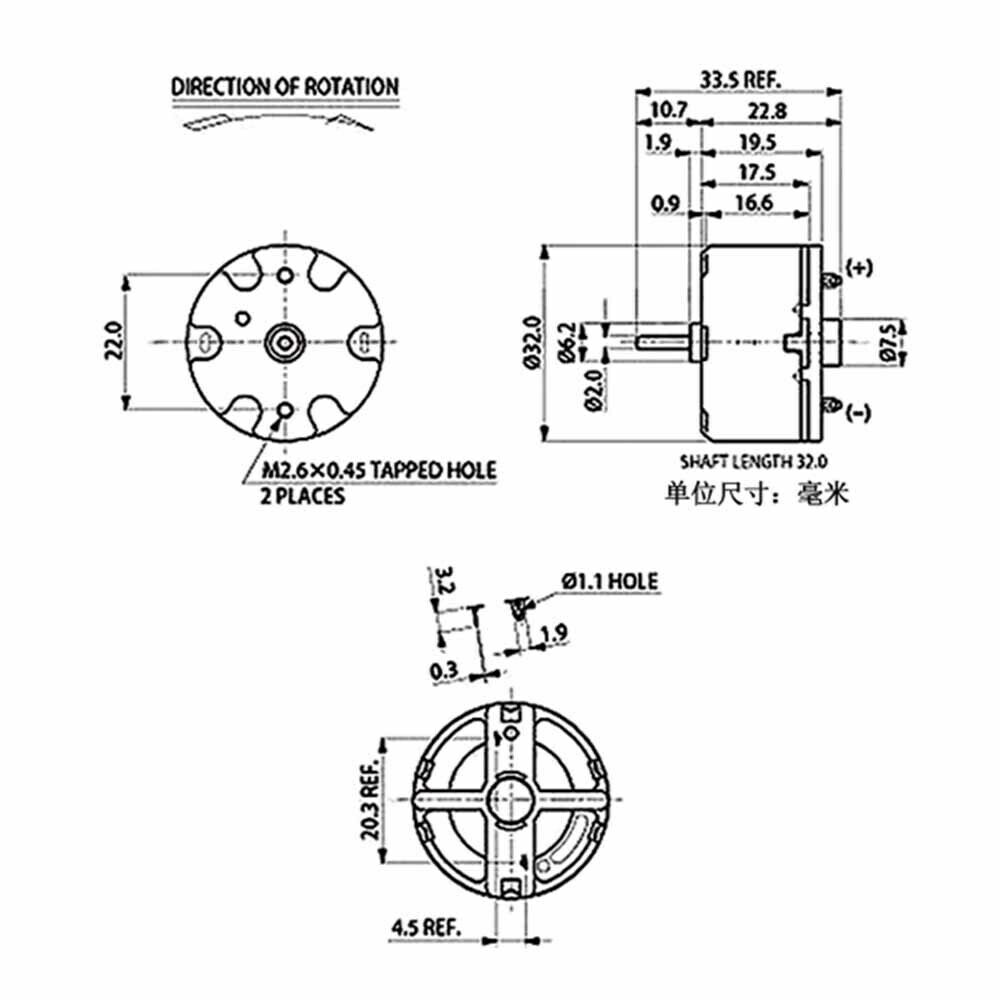 1Pcs 3V-12V WRF-500TB-12650 DC Motor Blender Spraying Machine Valve Motor