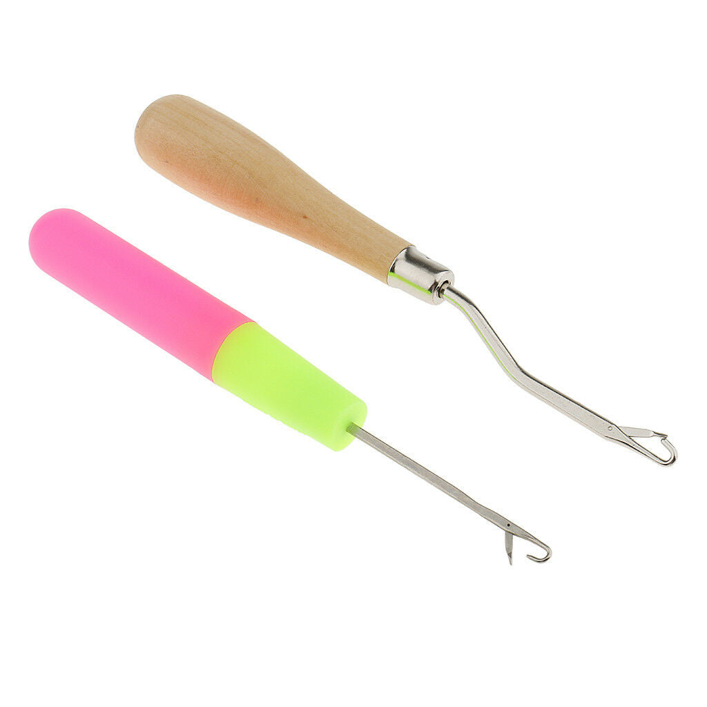 2pcs Latch Crochet Hair Needle Hook Dreadlock Tools for Carpet Making Craft