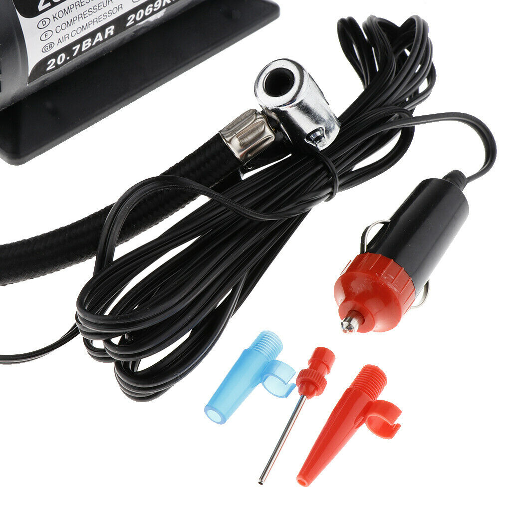 300 PSI Auto Tire Air Compressor, Useful Emergency Device for Car and Bike