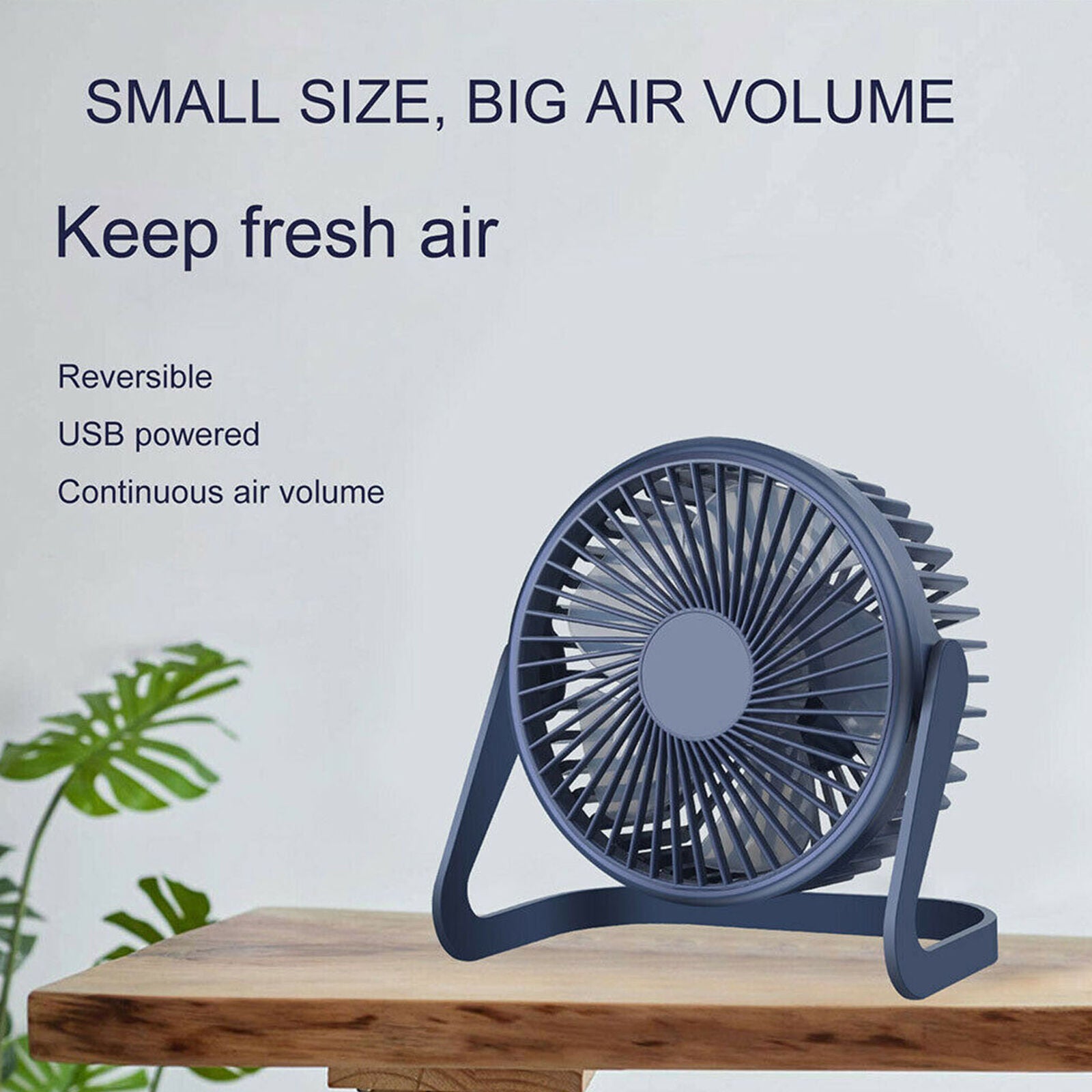 USB Desktop Fan Portable Desk Cooling Fan 2 Speeds Small Quiet Table Fan 5inch