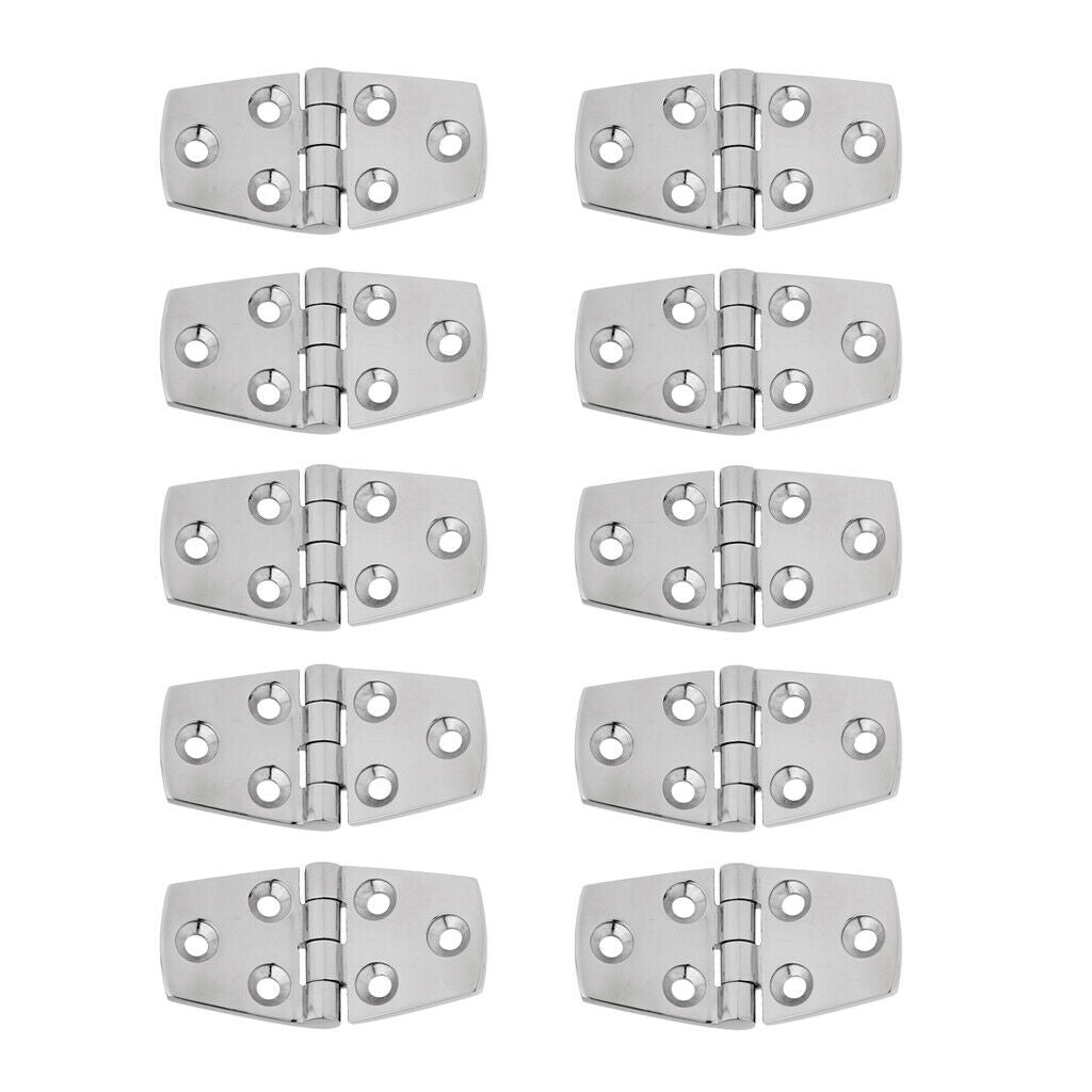 10pcs 3" x 1.5" Marine 316 Stainless Steel Strap Hinge Door Hinge Boat Hatch