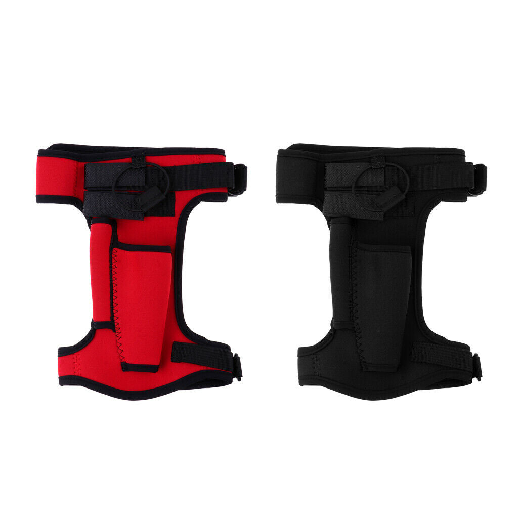 2X Multi Purpose Dive Sheath Leg/Arm Holder Quick Release for Black+Red Black
