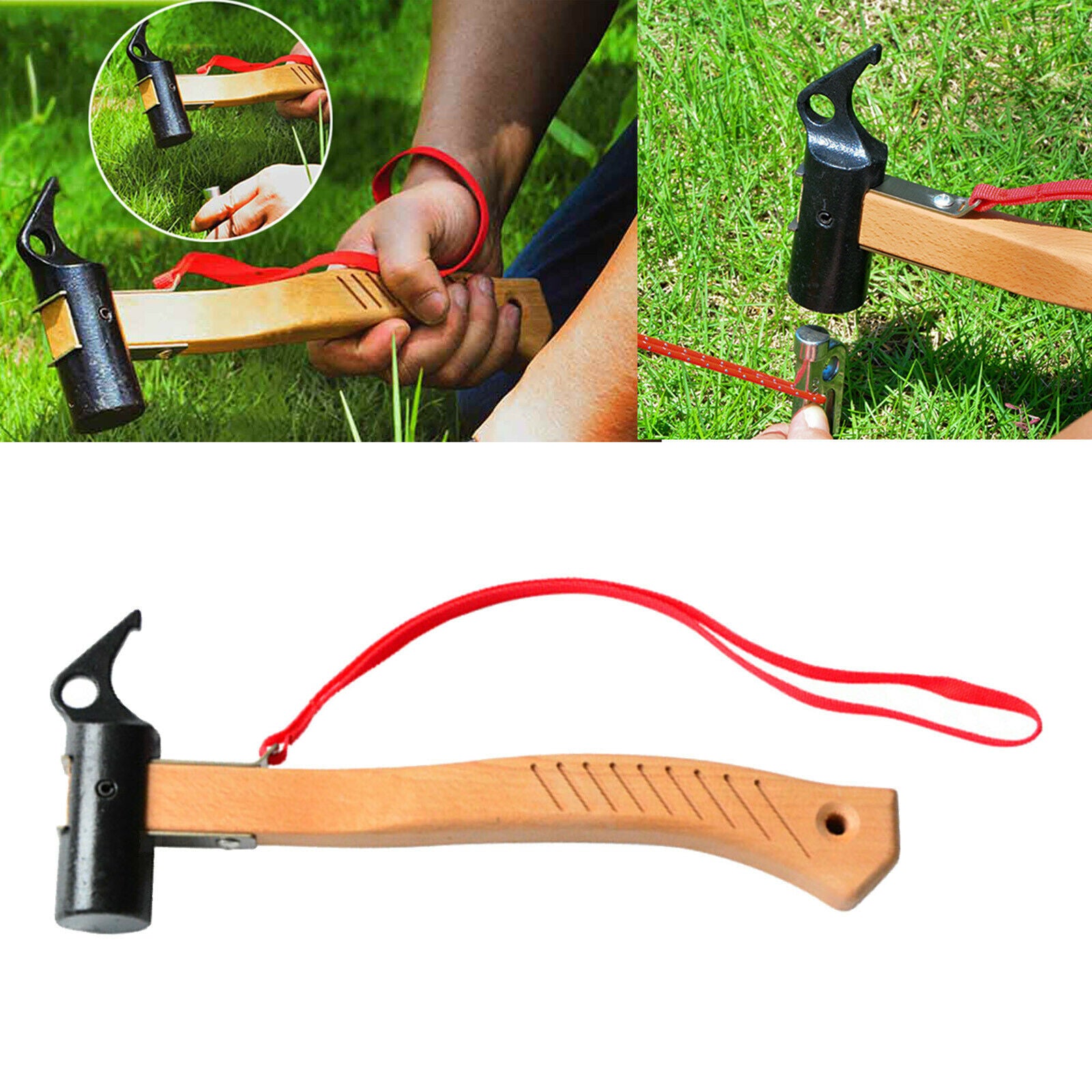 Heavy-duty Camping Tent Hammer Camp Nails Puller Stake Remover Survival