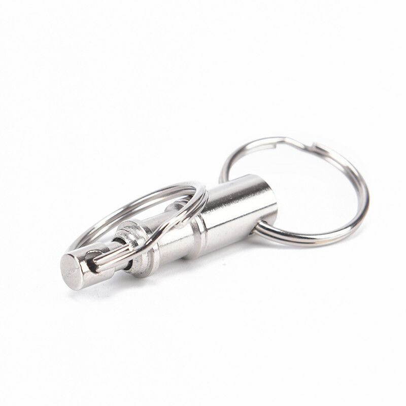 2Pcs Outdoor Backpack Key Ring Carabiner Double Key Ring Padlock Keychain.l8