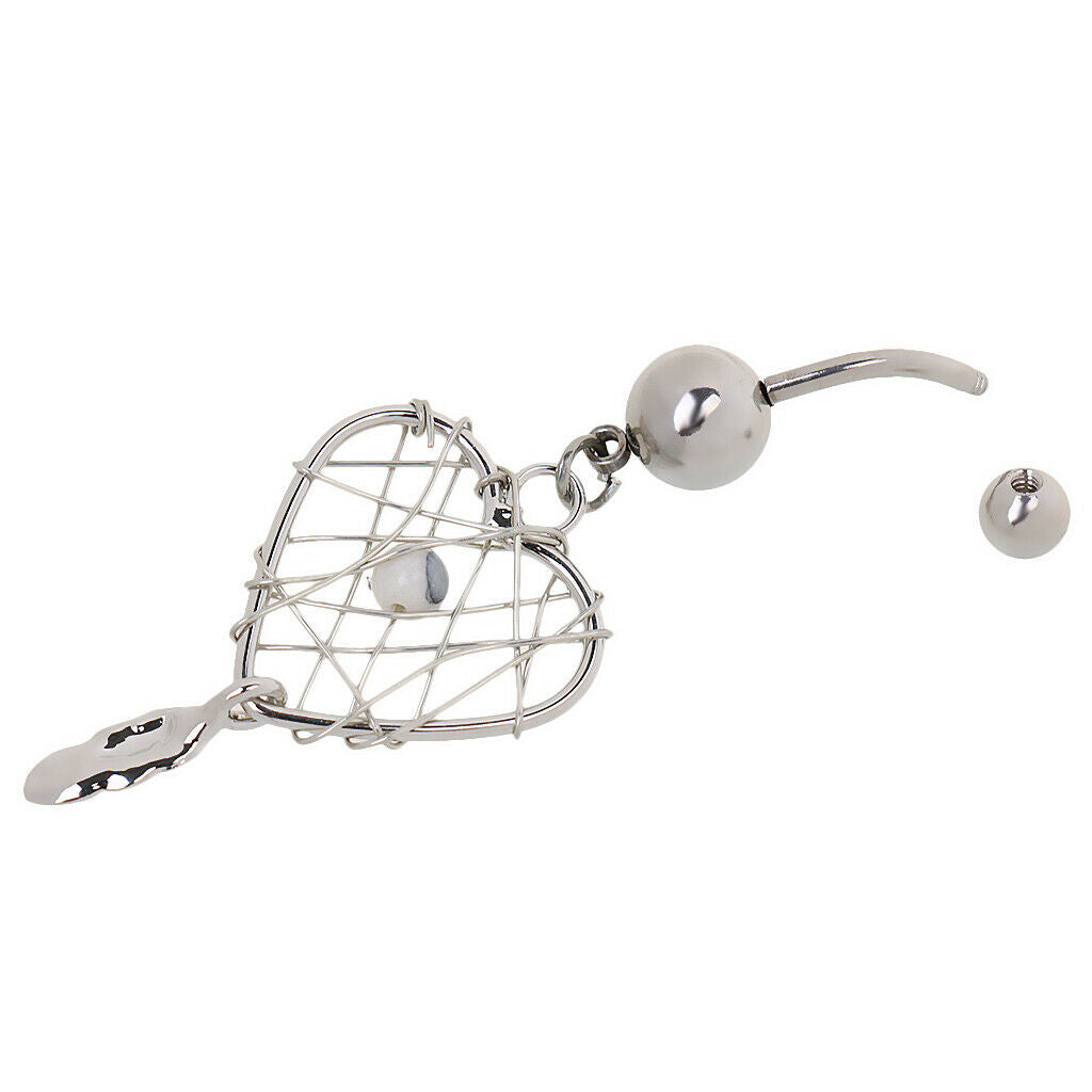 Dream Catcher Love Navel Belly Button Bar Ring Body Piercing Jewellery White