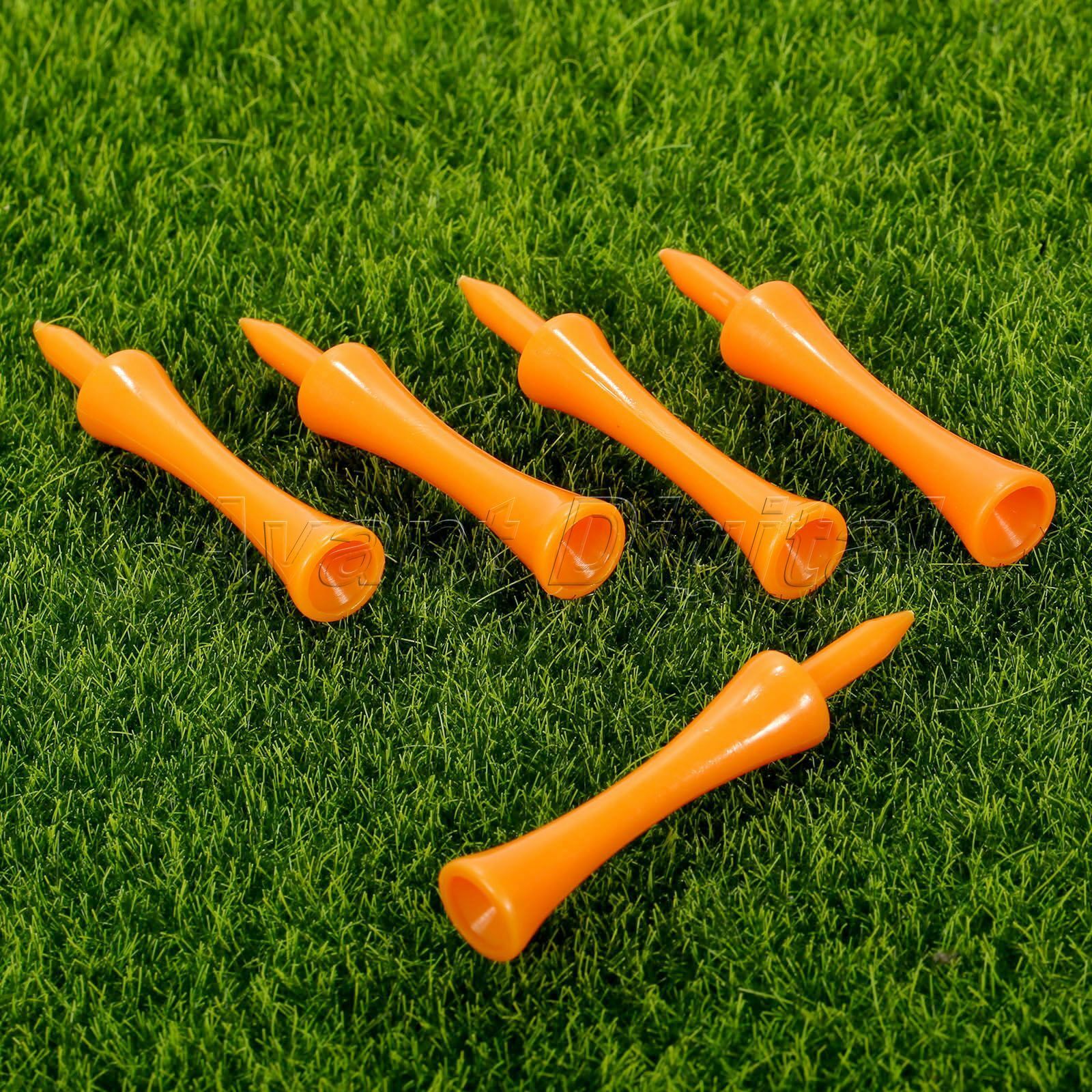 100 x Golf Castle Graduated Tee Plastic 70mm Outdoor Golf Practice Training Tool