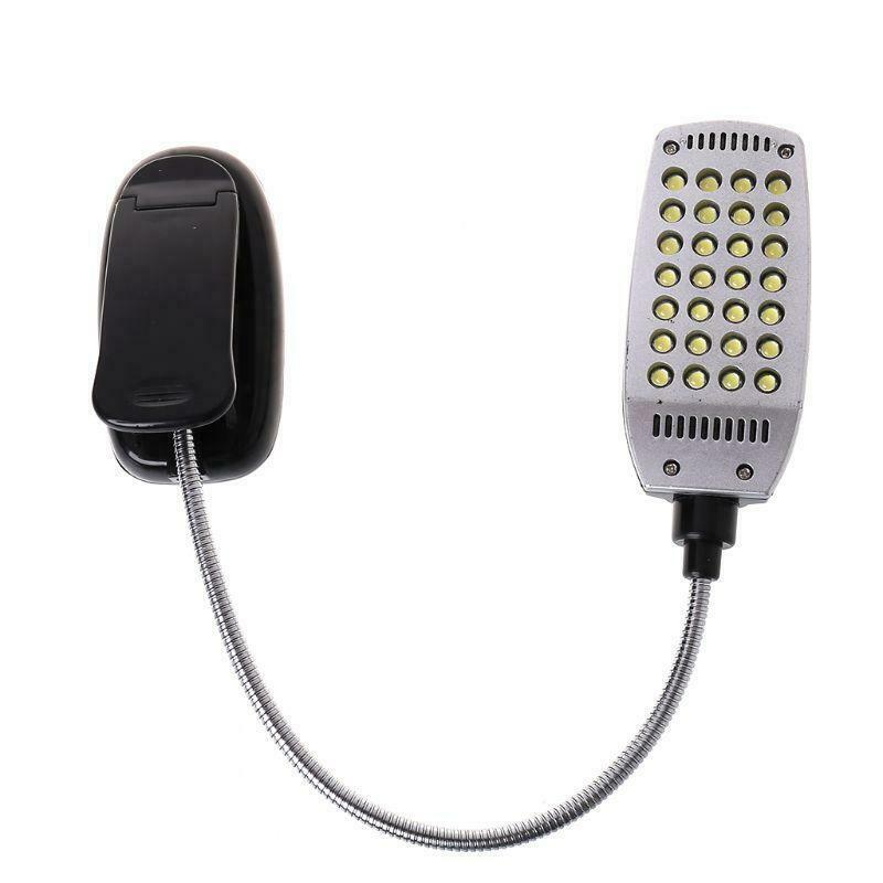 Flexible USB/Battery Power 28 LED Bulbs Light Clip-on Bed Table Lamp New